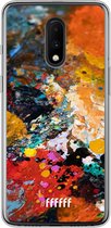 6F hoesje - geschikt voor OnePlus 7 -  Transparant TPU Case - Colourful Palette #ffffff