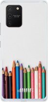 Samsung Galaxy S10 Lite Hoesje Transparant TPU Case - Pencils #ffffff