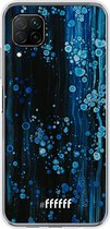 Huawei P40 Lite Hoesje Transparant TPU Case - Bubbling Blues #ffffff