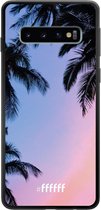 Samsung Galaxy S10 Hoesje TPU Case - Sunset Palms #ffffff