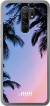 Xiaomi Redmi 9 Hoesje Transparant TPU Case - Sunset Palms #ffffff