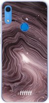 Huawei Y6 (2019) Hoesje Transparant TPU Case - Purple Marble #ffffff