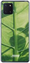 Samsung Galaxy Note 10 Lite Hoesje Transparant TPU Case - Leaves Macro #ffffff