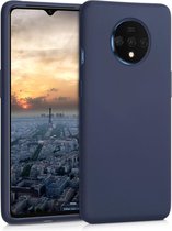 kwmobile telefoonhoesje geschikt voor OnePlus 7T - Hoesje met siliconen coating - Smartphone case in marineblauw