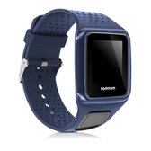 kwmobile bandje compatibel met TomTom Runner 1 / Multi-Sport - Armband voor fitnesstracker in donkerblauw - Horlogeband