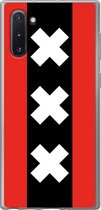 Samsung Galaxy Note 10 Hoesje Transparant TPU Case - Amsterdamse vlag #ffffff