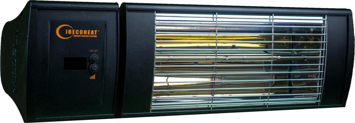 Goldsun - Supra Plus Low Glare 2000W Zwart - Terrasverwarmer elektrisch - Staal - Zwart