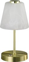 LED Tafellamp - Nitron Emminy - 2W - Warm Wit 3000K - Dimbaar - Rond - Mat Goud - Aluminium