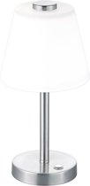 LED Tafellamp - Nitron Emaro - 4W - Warm Wit 3000K - Dimbaar - Rond - Mat Nikkel - Aluminium