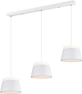 LED Hanglamp - Nitron Barnaness - E14 Fitting - 6-lichts - Rond - Mat Wit - Aluminium
