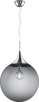 LED Hanglamp - Hangverlichting - Nitron Midon XL - E27 Fitting - Rond - Mat Chroom - Aluminium