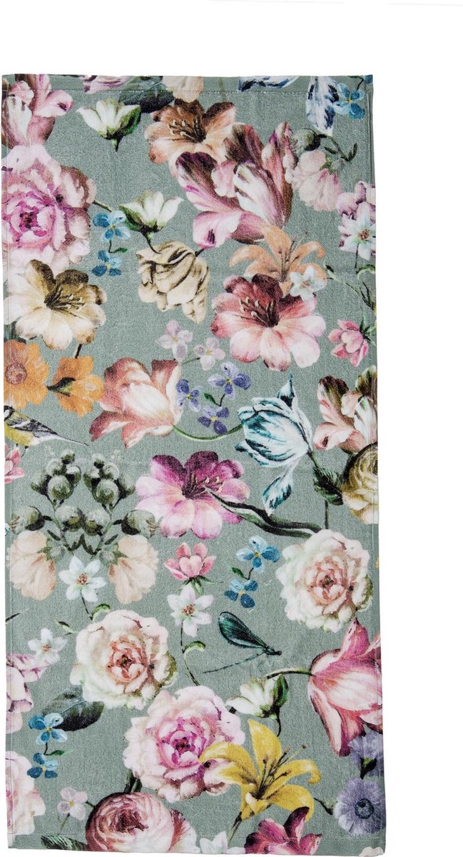 Jet Originals Katoen Velours Handdoeken - 2 stuks - Floral All Over - 50x100