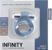 Infinity - Single Vibrating Cockring - Blue - Cock Rings