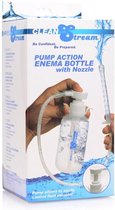 Pump Action Enema Bottle w/ Nozzle - Transparent - Intimate Douche