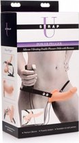 Supreme Pleasure Vibrating Double Ended Dildo w/Harness - Skin - Strap On Vibrators