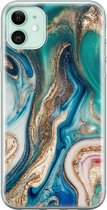 iPhone 11 hoesje - Magic marble - Soft Case Telefoonhoesje - Marmer - Multi
