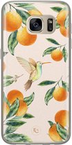 Samsung Galaxy S7 siliconen hoesje - Tropical fruit - Soft Case Telefoonhoesje - Oranje - Natuur