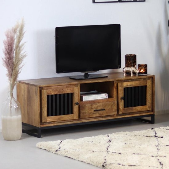 Bronx71® TV meubel industrieel Roto - TV kast meubel - TV meubel hout - TV  tafel -... | bol.com