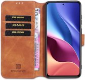DG Ming Xiaomi Poco F3 / Mi 11i Hoesje Retro Wallet Book Case Bruin