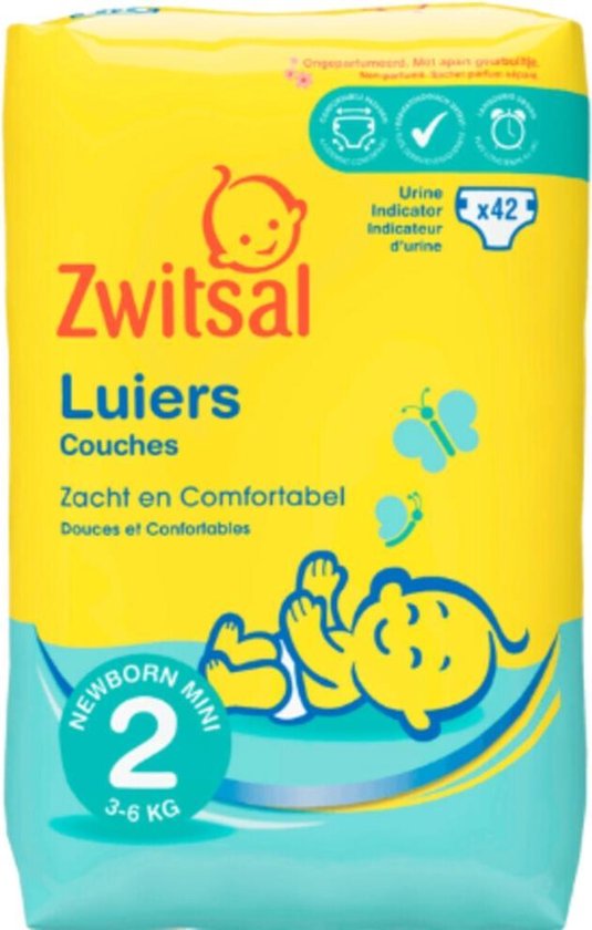 Luiers Newborn Maat 1 2-5 kg Mid Pack 48 stuks 48 EA