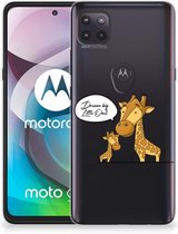 Trendy Telefoonhoesjes Motorola Moto G 5G Smartphone Hoesje Doorzichtig Giraffe