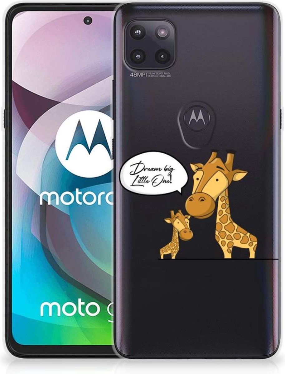 Motorola Moto G 5G Telefoonhoesje met Naam Giraffe