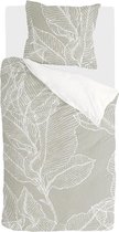 Walra Dekbedovertrek Leaves & Trees - 135x200 - 100% Katoen - Olijfgroen