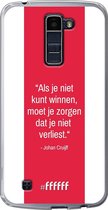 LG K10 (2016) Hoesje Transparant TPU Case - AFC Ajax Quote Johan Cruijff #ffffff