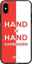 6F hoesje - geschikt voor iPhone Xs -  TPU Case - Feyenoord - Hand in hand, kameraden #ffffff