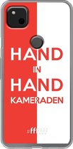 6F hoesje - geschikt voor Google Pixel 4a -  Transparant TPU Case - Feyenoord - Hand in hand, kameraden #ffffff
