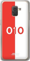 6F hoesje - geschikt voor Samsung Galaxy A8 (2018) -  Transparant TPU Case - Feyenoord - 010 #ffffff