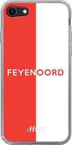6F hoesje - geschikt voor iPhone 8 - Transparant TPU Case - Feyenoord - met opdruk #ffffff