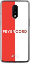 6F hoesje - geschikt voor OnePlus 7 -  Transparant TPU Case - Feyenoord - met opdruk #ffffff
