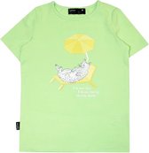 HEBE - t-shirt - kat - licht groen - Maat 122/128