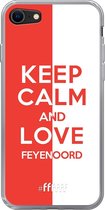 6F hoesje - geschikt voor iPhone 8 - Transparant TPU Case - Feyenoord - Keep calm #ffffff