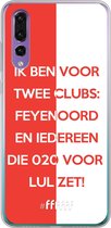 6F hoesje - geschikt voor Huawei P30 -  Transparant TPU Case - Feyenoord - Quote #ffffff