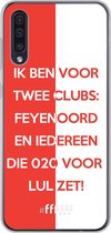 6F hoesje - geschikt voor Samsung Galaxy A30s -  Transparant TPU Case - Feyenoord - Quote #ffffff