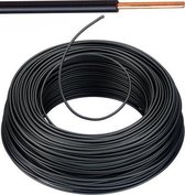 VOB draad / VD draad 2,5 mm² Eca - zwart (H07V-U) - rol 100 meter