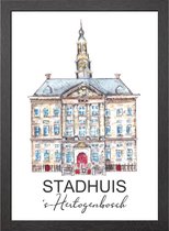 STADHUIS 'S HERTOGENBOSCH (DEN BOSCH) A2 POSTER IN LIJST - JOYIN