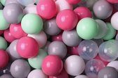 Ballenbak ballen 100 stuks - Mint, Grijs, Licht Roze, Transparant, Wit