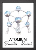 ATOMIUM BRUSSEL A2 POSTER IN LIJST - JOYIN