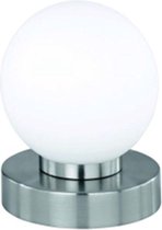 LED Tafellamp - Tafelverlichting - Torna Princo - E14 Fitting - Rond - Mat Nikkel - Aluminium