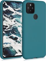 kwmobile telefoonhoesje geschikt voor Google Pixel 5 - Hoesje voor smartphone - Back cover in mat petrol