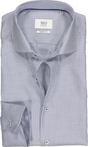 ETERNA 1863 modern fit premium overhemd - 2-ply structuur heren overhemd - blauw met wit pied de poule - Strijkvrij - Boordmaat: 39