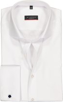 ETERNA modern fit overhemd - dubbele manchet - niet doorschijnend twill heren overhemd - wit - Strijkvrij - Boordmaat: 39