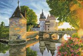 DQ12.002 Diamond Dotz® - Hobby Pakket - Diamond painting volwassenen - Kasteel 35 x 52cm - Vierkante steentjes - Diamond painting pakket volledig