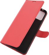 Alcatel 3X (2020) Hoesje - Mobigear - Classic Serie - Kunstlederen Bookcase - Rood - Hoesje Geschikt Voor Alcatel 3X (2020)