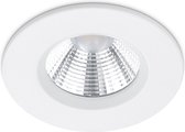 LED Spot - Inbouwspot - Torna Zagrona - 5W - Waterdicht IP65 - Dimbaar - Warm Wit 3000K - Mat Wit - Aluminium - Rond