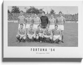 Walljar - Elftal Fortuna 54 '63 - Zwart wit poster met lijst