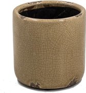 Aardewerk pot okergeel
